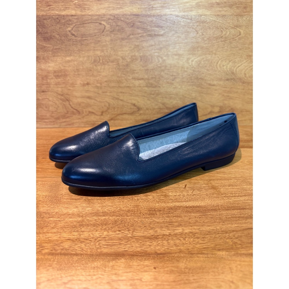 NEW Rockport Comfort Womens 8.5 Narrow Blue Leather Loafers Flats Slip On Shoes